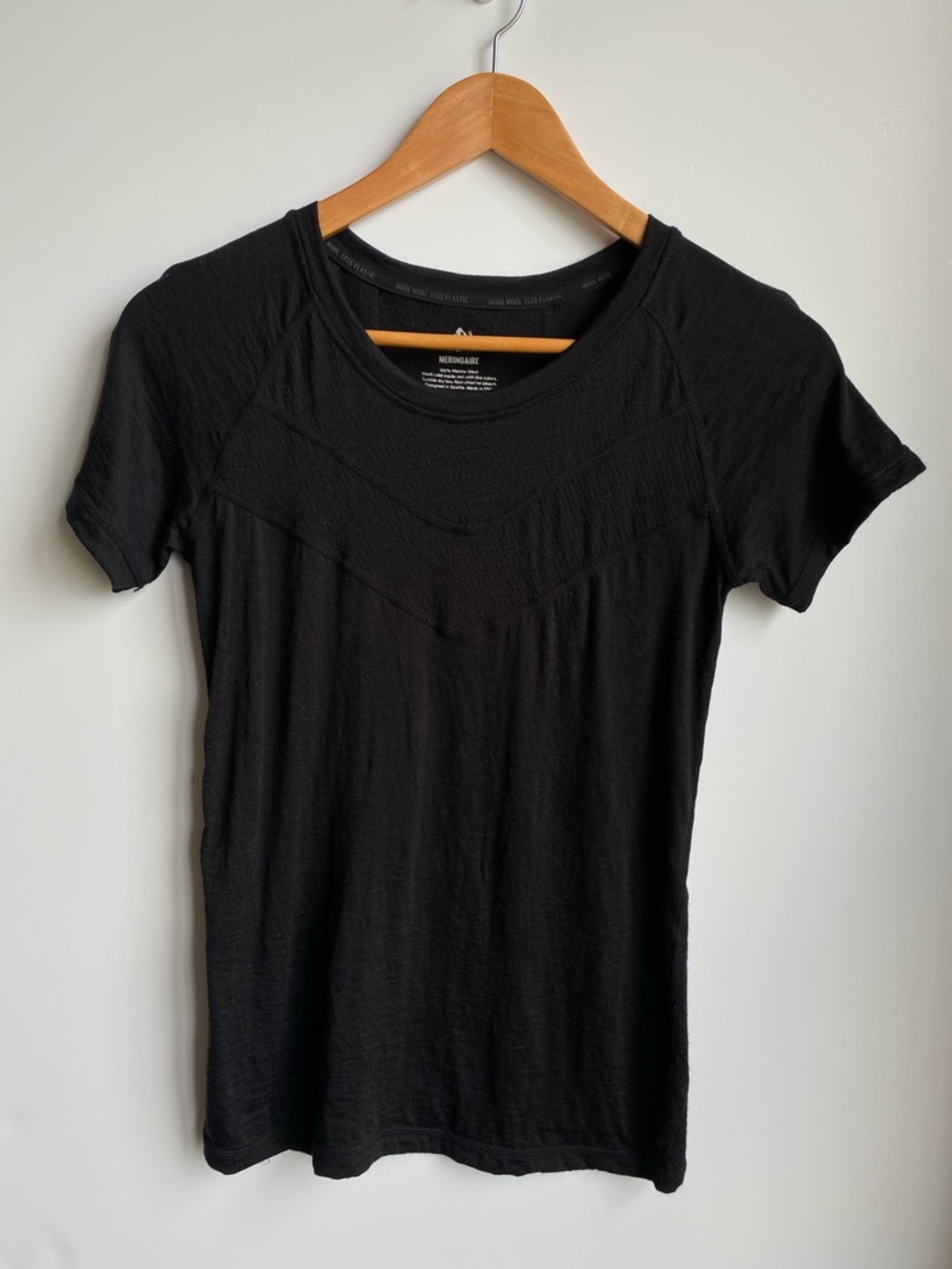 Wooly Merinoaire Lightweight Baselayer Short Sleeve Shirt 100% Merino Wool S